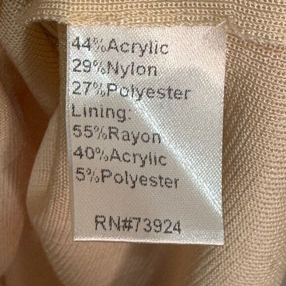 MISOOK Sweater Size Large Pink Sparkle Colorblock 3/4 Sleeve Lined - Picture 8 of 9